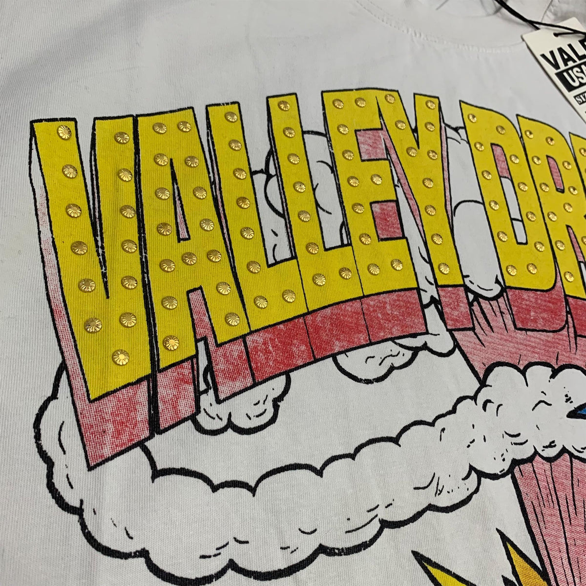 Valeforever Vale T Shirts Hotfix rhinestones Wash Short Sleeves