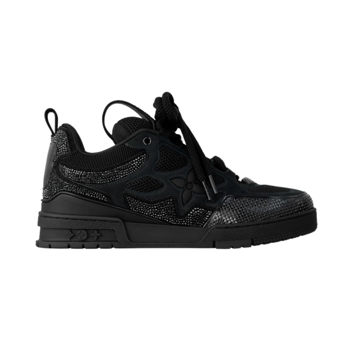 Louis Vuitton Skate Trainer Triple Black Swarovski Sneakers