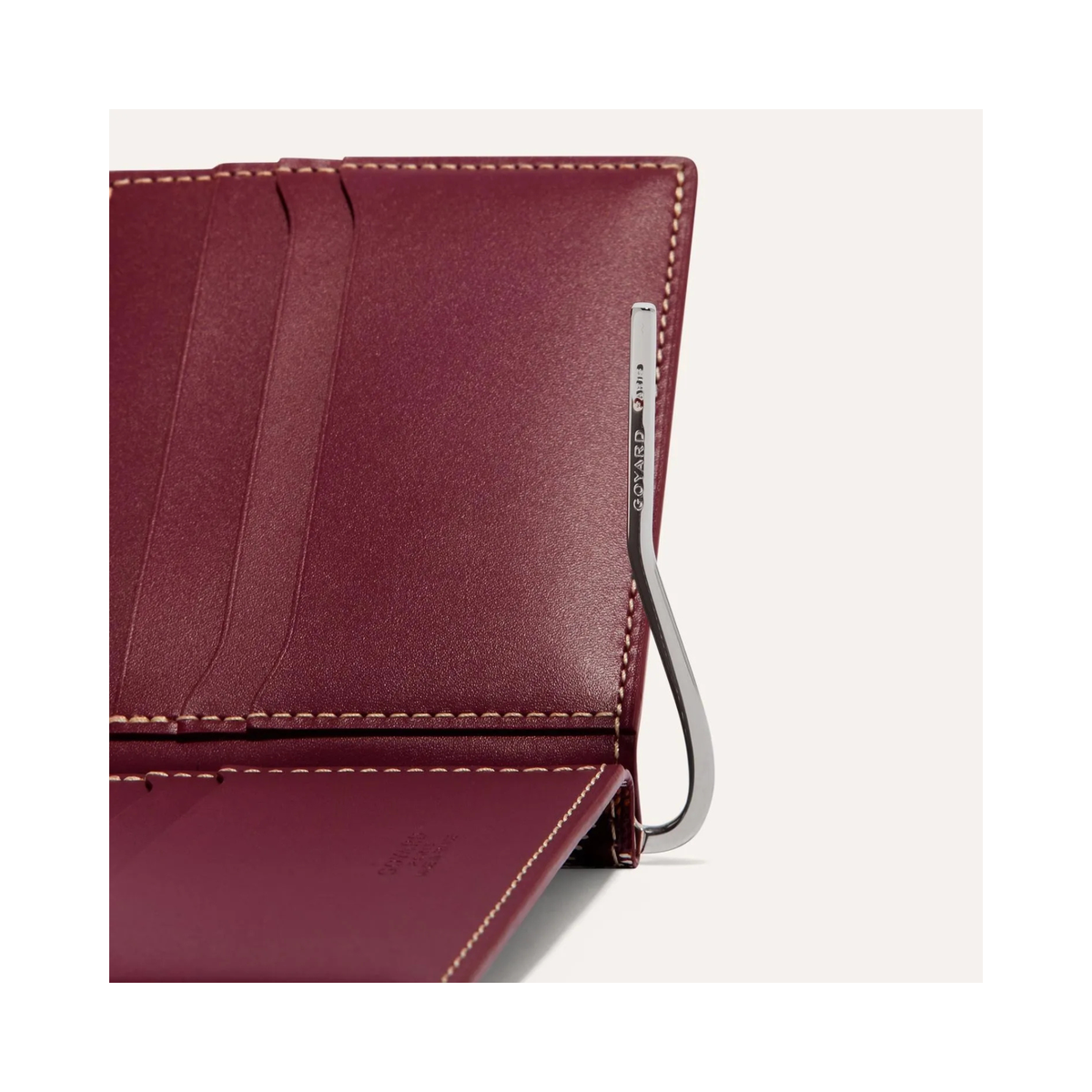 Goyard Saint-Florentin Burgundy Goyardine Money Clip Wallet