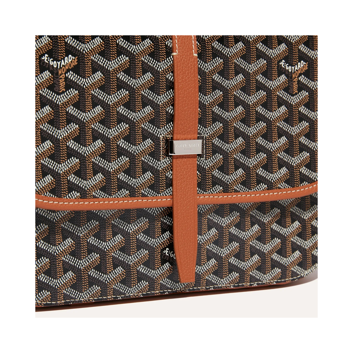 Goyard Belvedere PM Black Tan Crossbody Bag