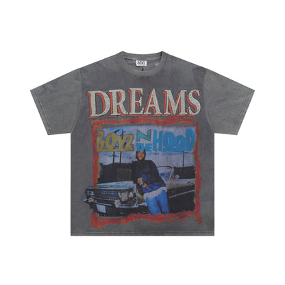 Valeforever Vale T Shirts Hotfix rhinestones Wash Water Ma Liu Cotton Short Sleeves