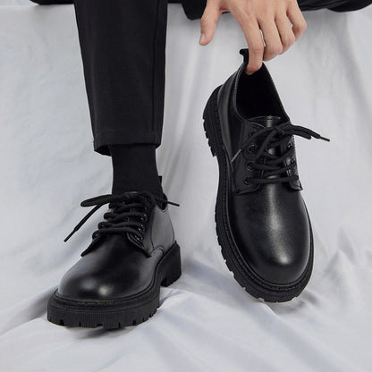Men's Black, Cream and Navy Platform Dress Shoes