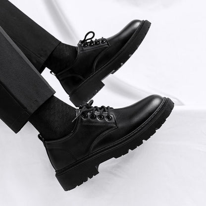 Men's Black, Cream and Navy Platform Dress Shoes