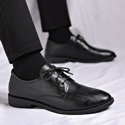 Men's Black, Navy and Silver Dress Shoes