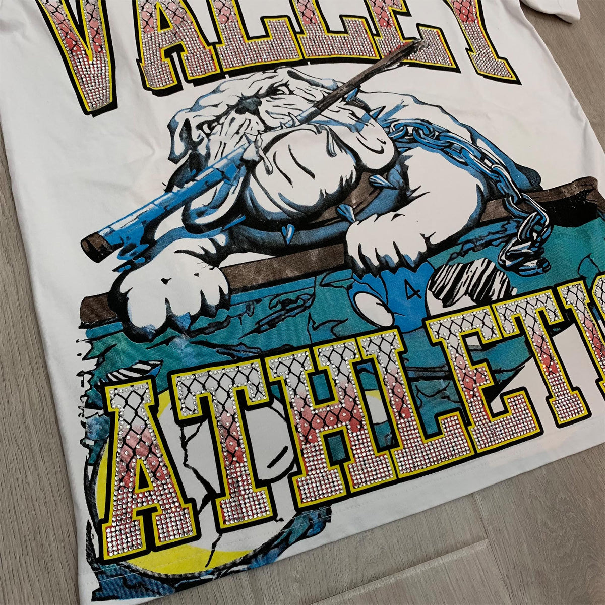 Valeforever Vale T Shirts Hotfix rhinestones Short Sleeves