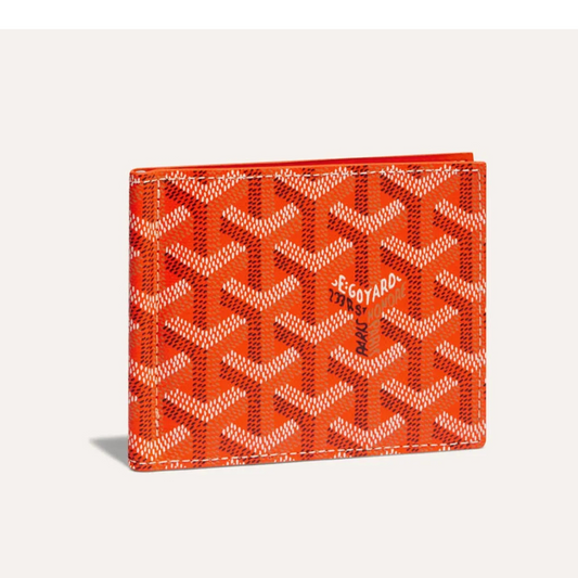 Goyard Saint-Florentin Orange Goyardine Money Clip Wallet