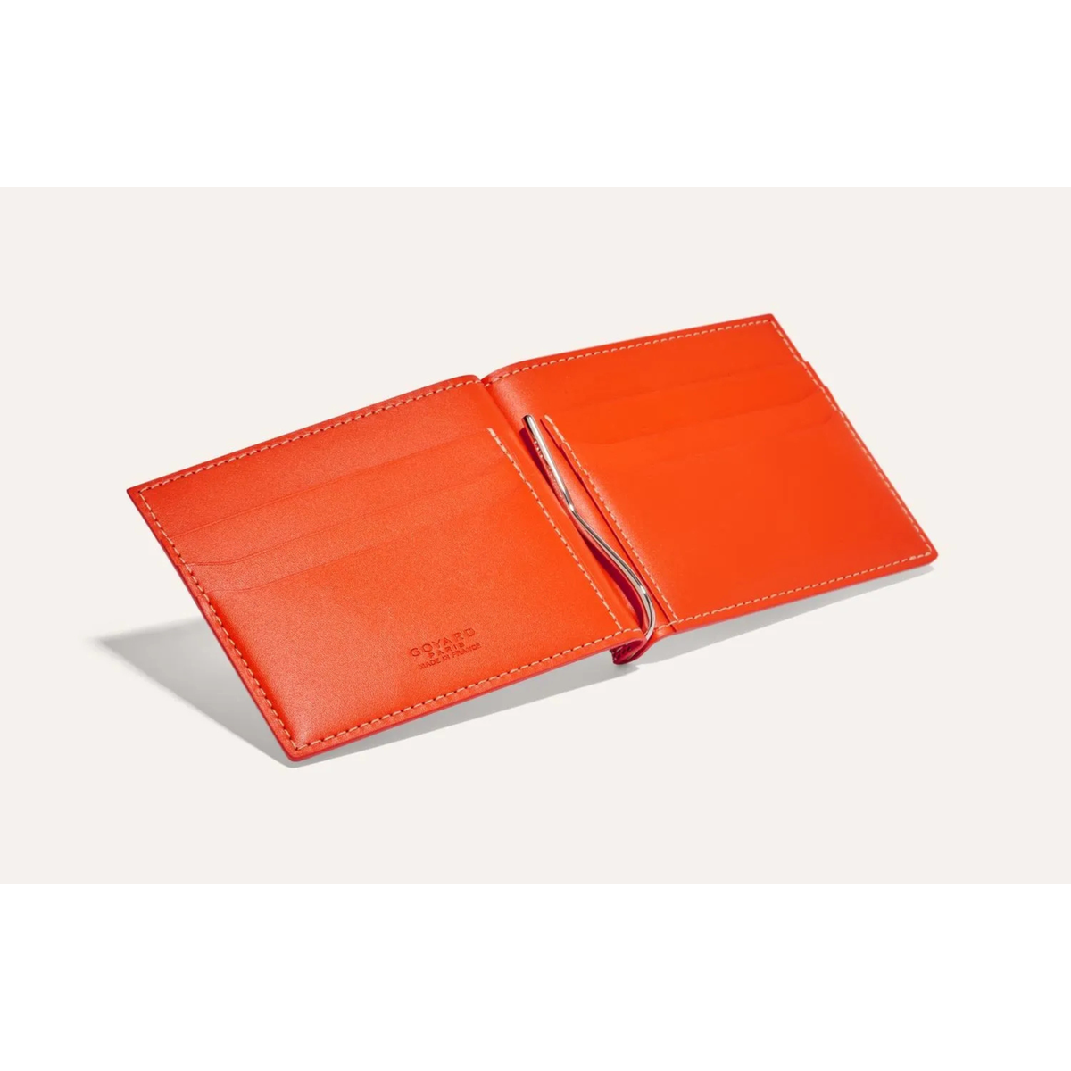 Goyard Saint-Florentin Orange Goyardine Money Clip Wallet