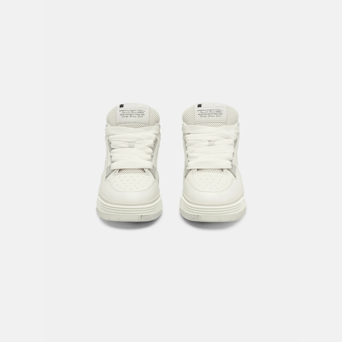 AMIRI MA-1 White Grey Leather Mesh Sneakers