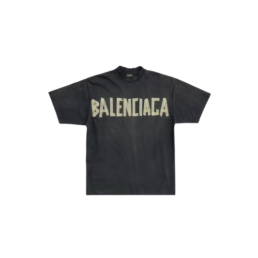 Balenciaga Metal Logo T-Shirt - Black Oversized Tee