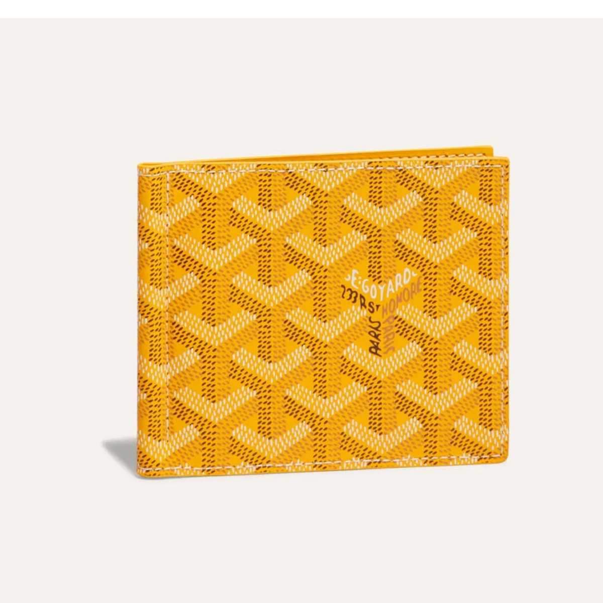 Goyard Saint-Florentin Yellow Goyardine Money Clip Wallet