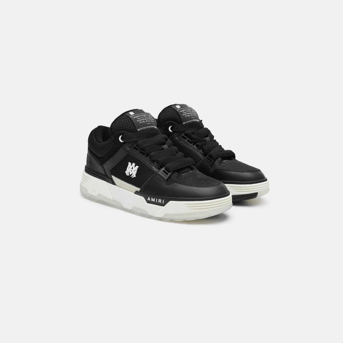 AMIRI MA-1 Black White Leather Mesh Sneakers
