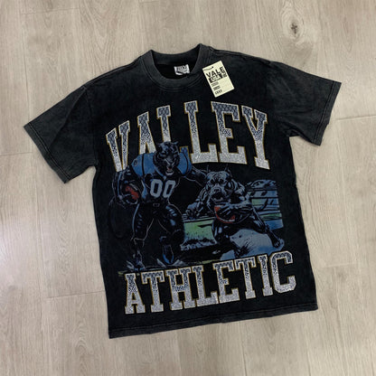 Valeforever Vale T Shirts Hotfix rhinestones Cotton Short Sleeves