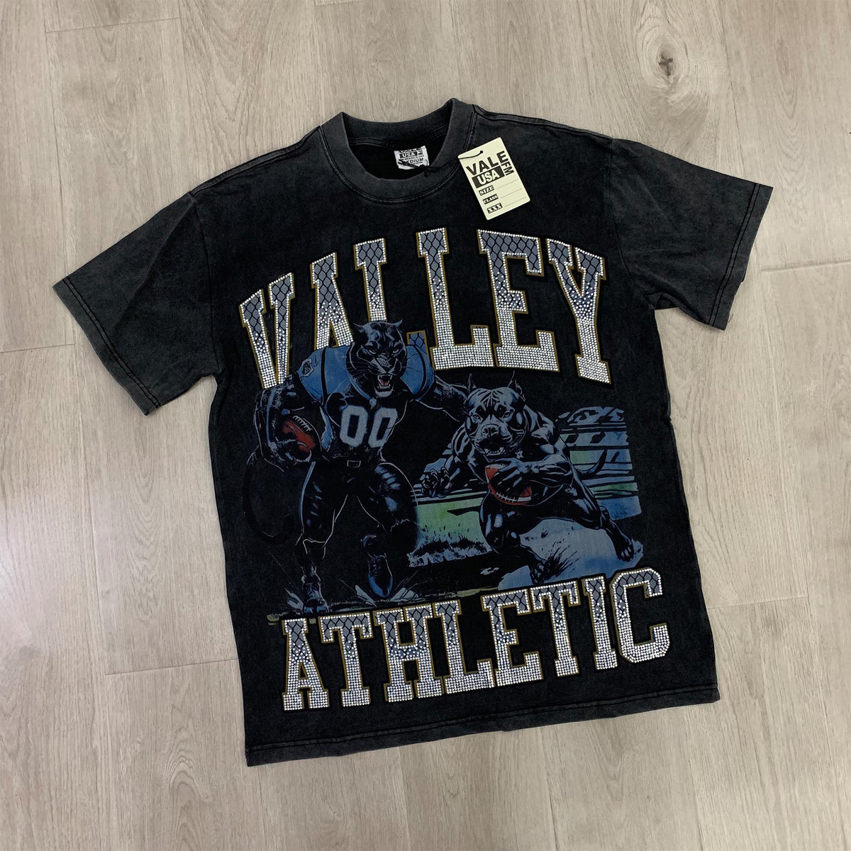Valeforever Vale T Shirts Hotfix rhinestones Cotton Short Sleeves