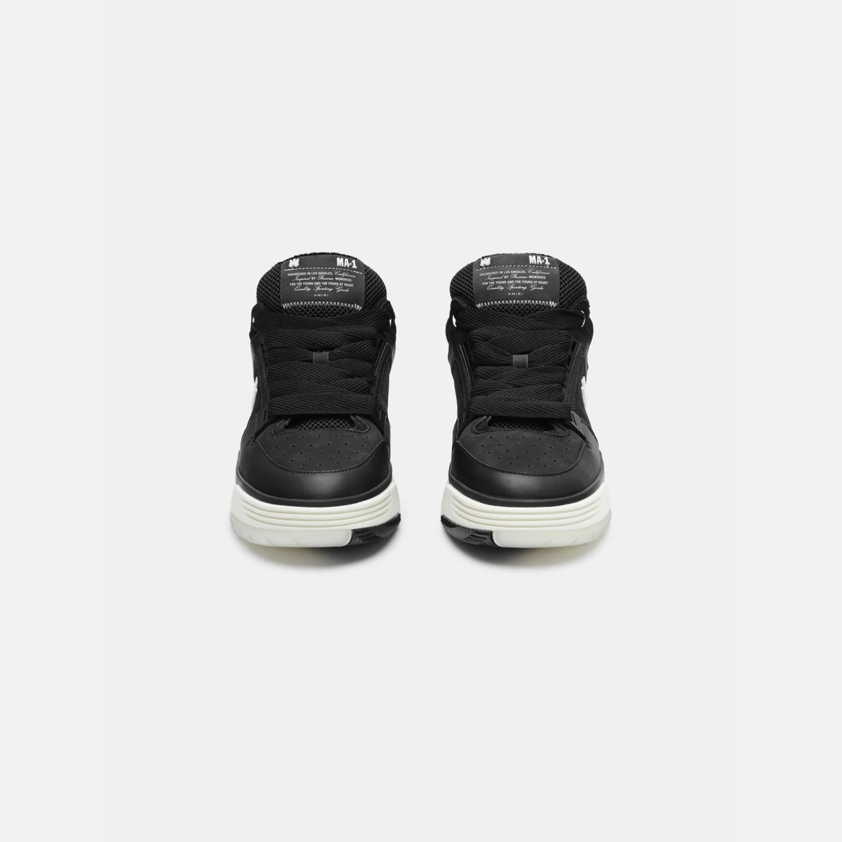 AMIRI MA-1 Black White Leather Mesh Sneakers