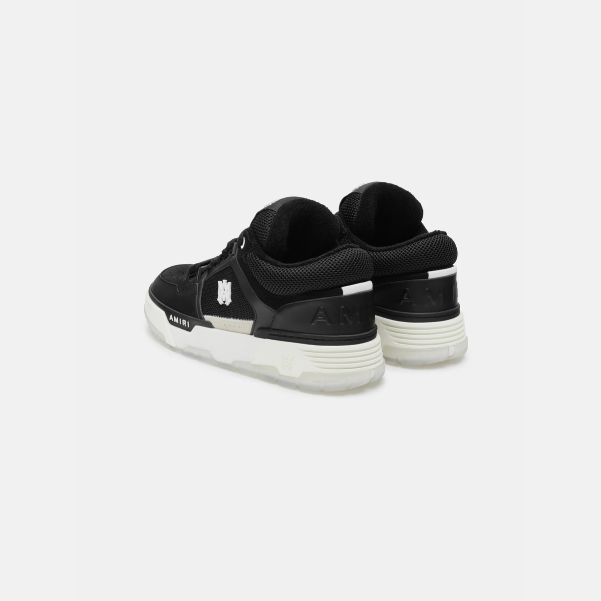 AMIRI MA-1 Black White Leather Mesh Sneakers