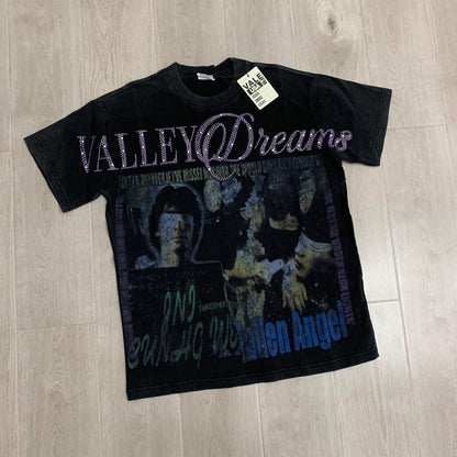 Valeforever Vale T Shirts Hotfix rhinestones Splicing Water Sleeve