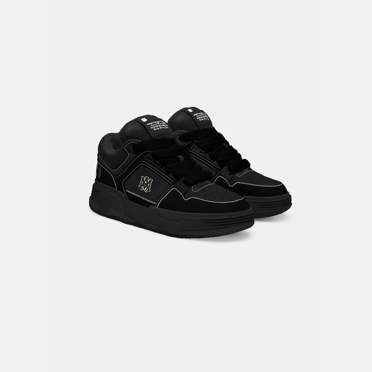 AMIRI MA-1 Triple Black Nubuck Mesh Sneakers