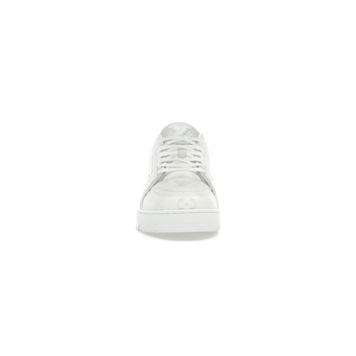 Louis Vuitton LV Trainer Triple White Denim Sneakers