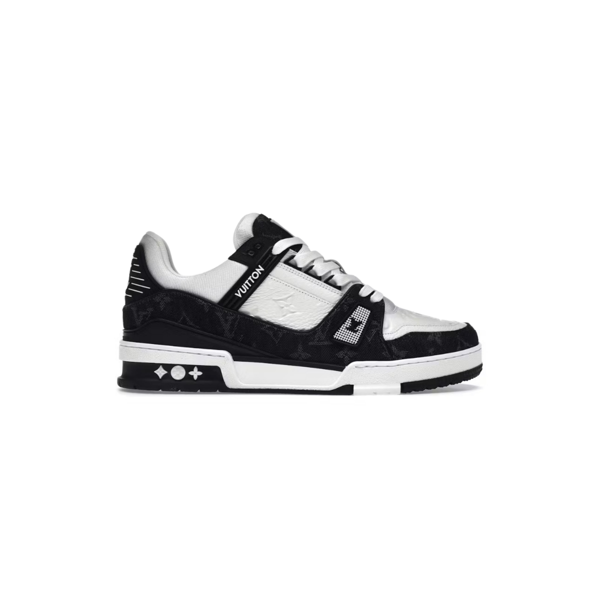 Louis Vuitton LV Trainer Black White Denim Sneakers