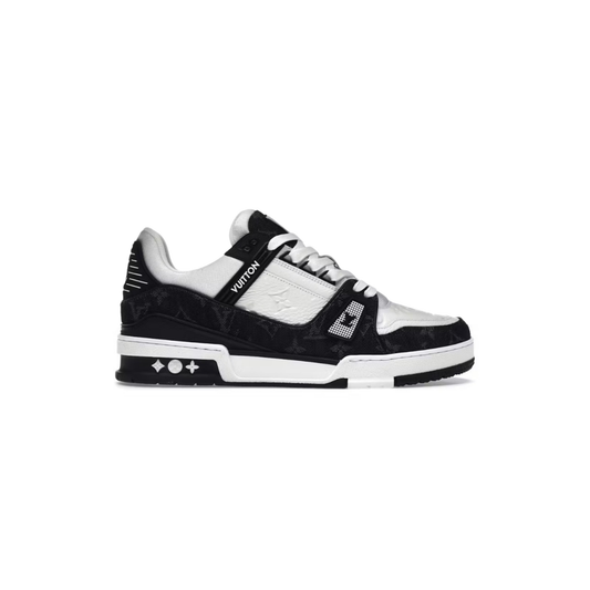 Louis Vuitton LV Trainer Black White Denim Sneakers