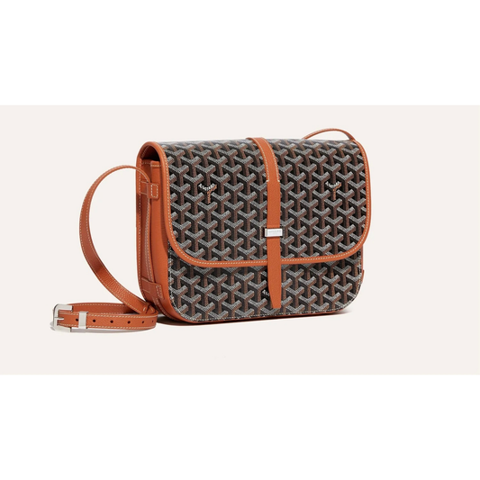 Goyard Belvedere PM Black Tan Crossbody Bag