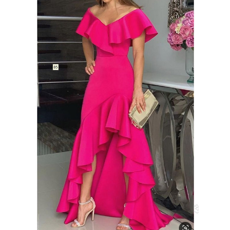 Valentine's Day Dress Sexy V-neck Design Women's Dress