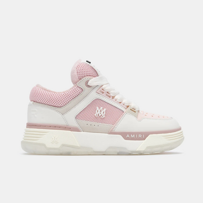 AMIRI MA-1 White Pink Leather Mesh Sneakers