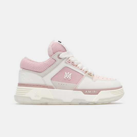 AMIRI MA-1 White Pink Leather Mesh Sneakers