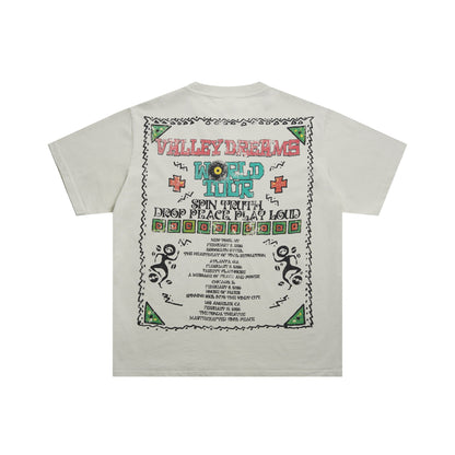 Valeforever Vale T Shirts Hotfix rhinestones Wash Short Sleeves