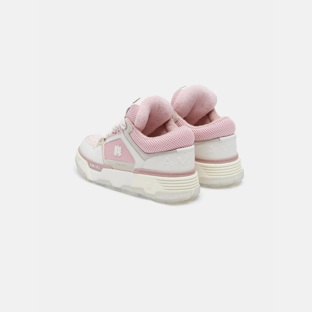 AMIRI MA-1 White Pink Leather Mesh Sneakers