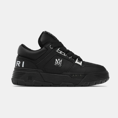 AMIRI MA-1 Black Silver Pebbled Leather Sneakers