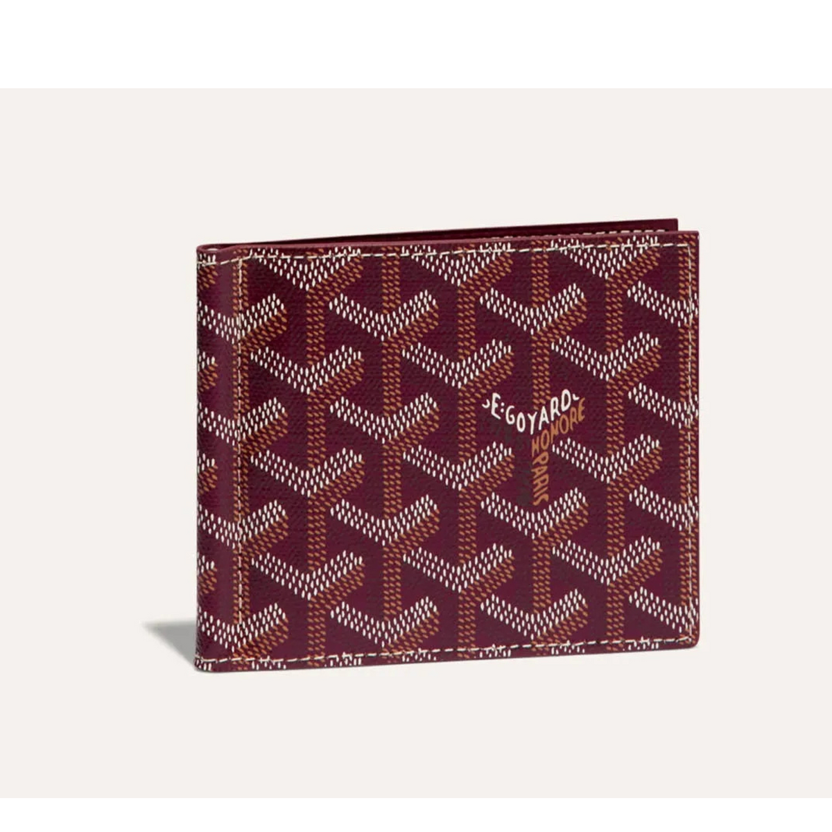 Goyard Saint-Florentin Burgundy Goyardine Money Clip Wallet