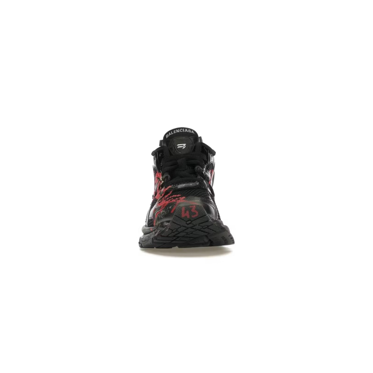 Balenciaga Runner Sneakers - Black Red Graffiti Edition