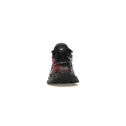 Balenciaga Runner Sneakers - Black Red Graffiti Edition