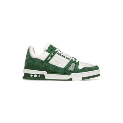 Louis Vuitton LV Trainer Green Denim Minimal Luxury Street Style