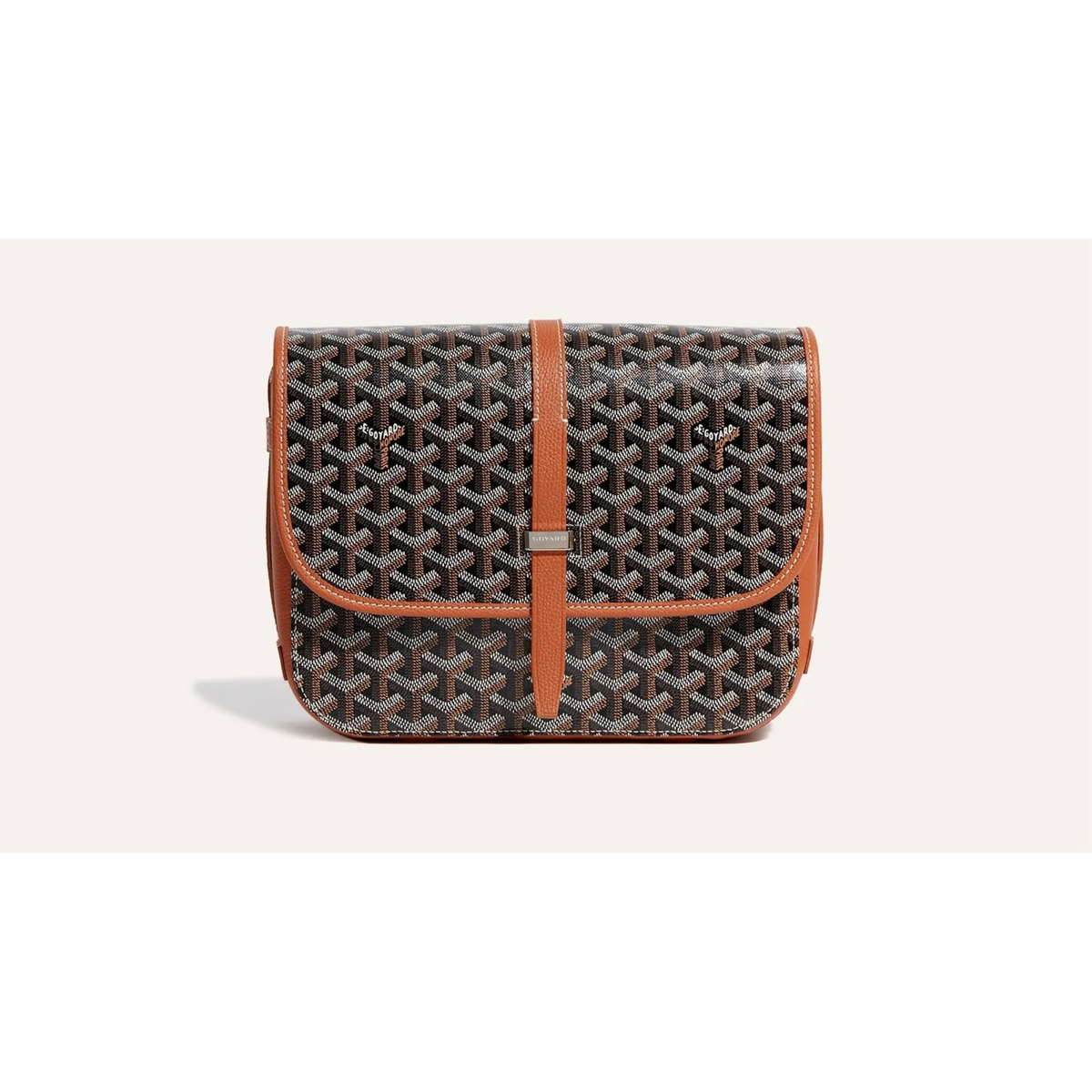 Goyard Belvedere PM Black Tan Crossbody Bag