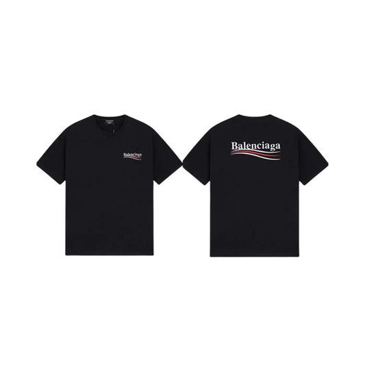 Balenciaga Political Campaign T-Shirt - Black Oversized Tee