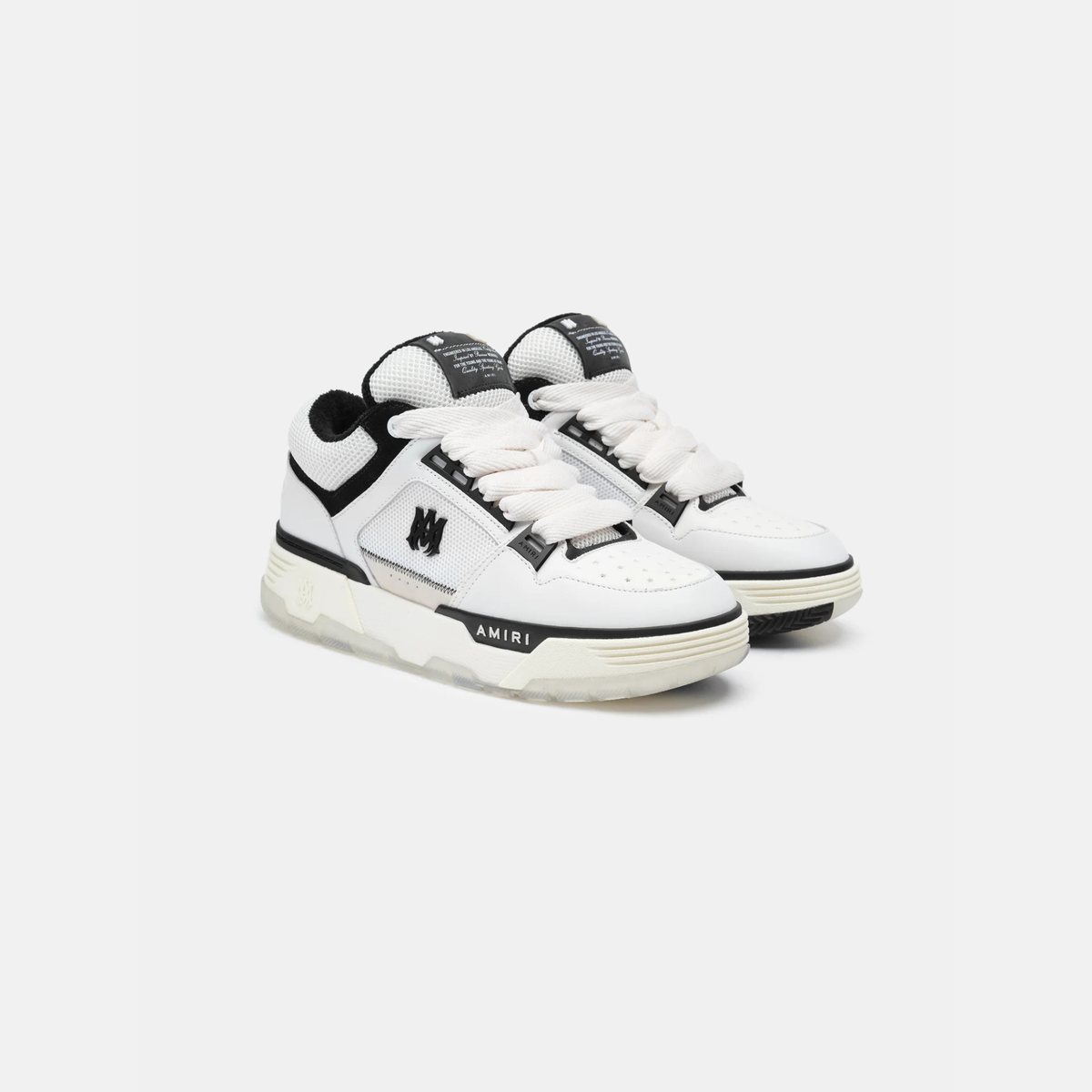 AMIRI MA-1 White Black Leather Mesh Sneakers