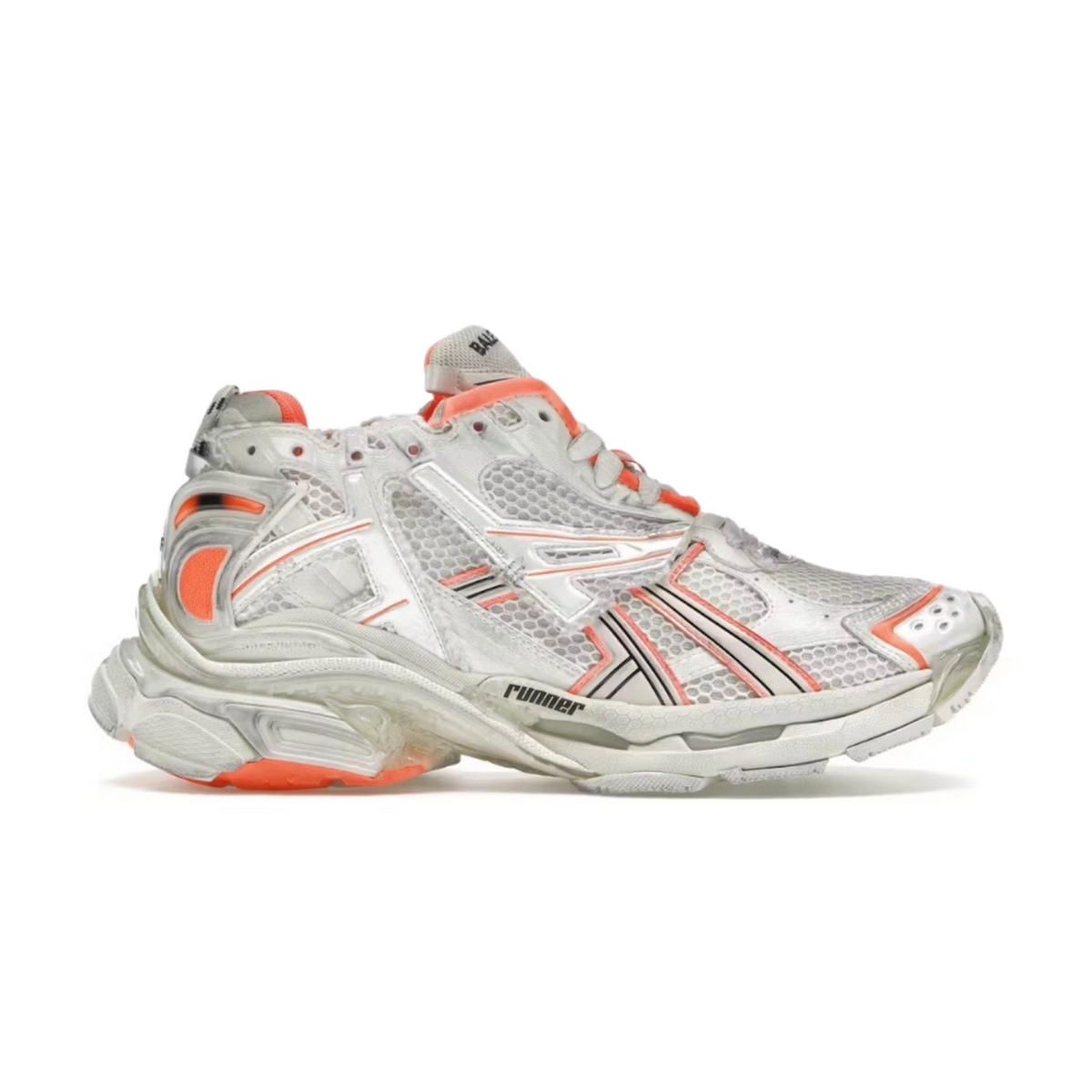 Balenciaga Runner Sneakers - White Silver Orange Edition