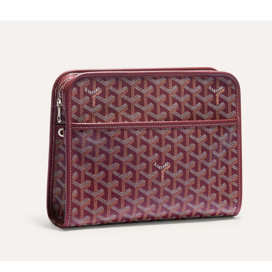 Goyard Joubert Pouch MM Black Tan Clutch