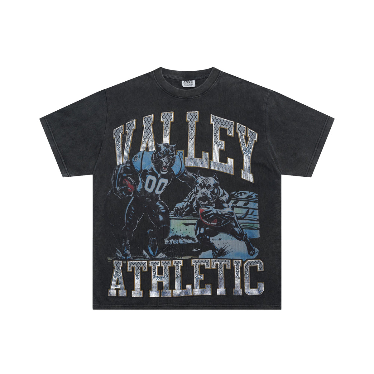 Valeforever Vale T Shirts Hotfix rhinestones Cotton Short Sleeves