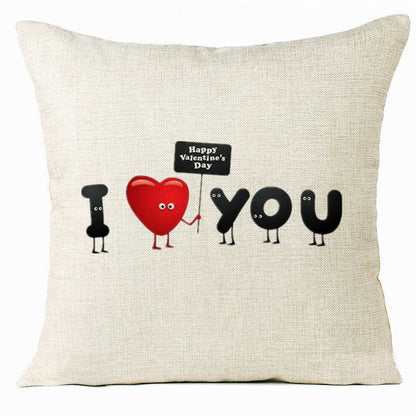 Valentine 'S Day Pillow Covers 4 Piece Random Styles Together, Home Decoration Love Cushion