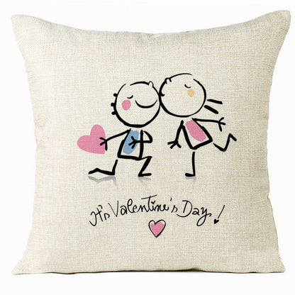 Valentine 'S Day Pillow Covers 4 Piece Random Styles Together, Home Decoration Love Cushion