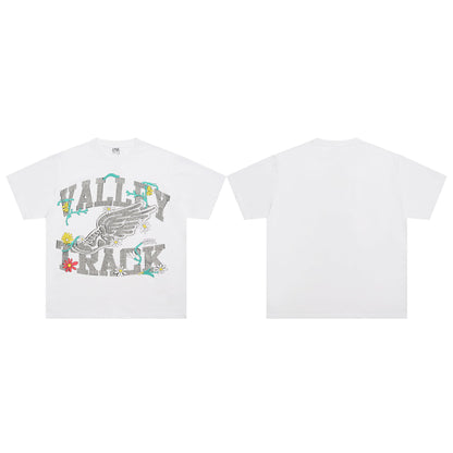 Valeforever Vale T Shirts Hotfix rhinestones Short Sleeves