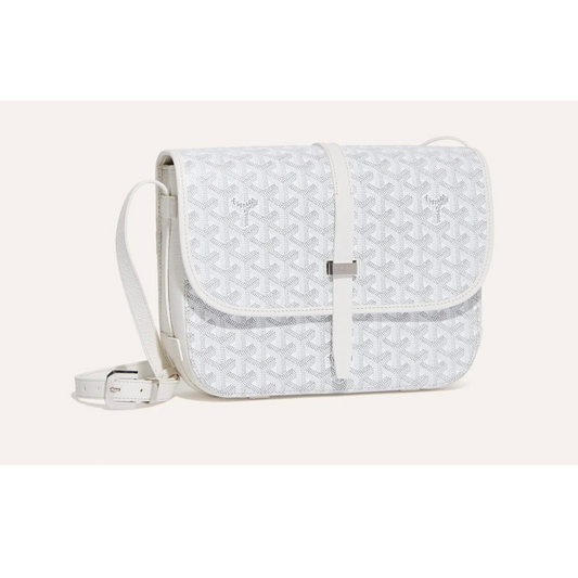 Goyard Belvedere White Crossbody Bag