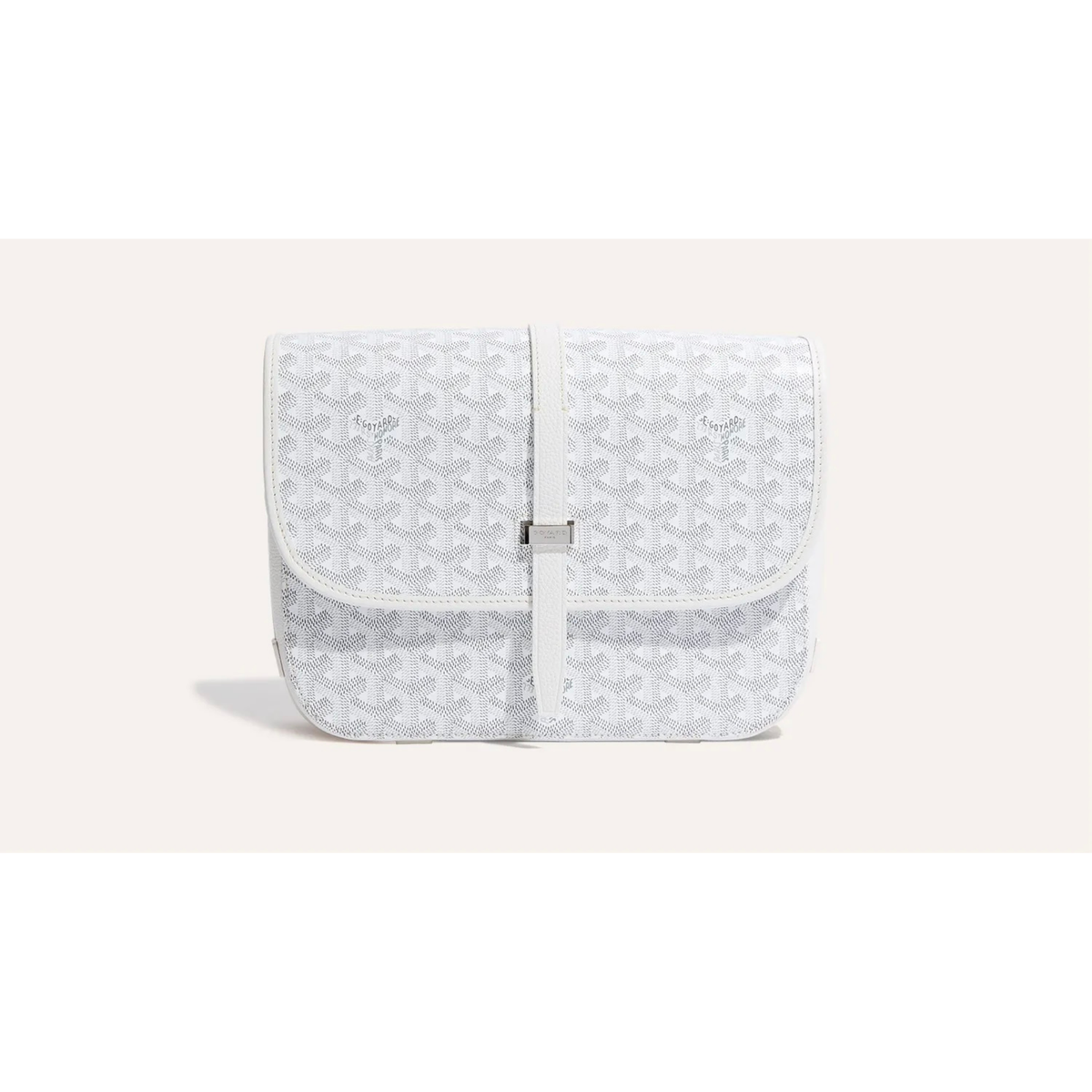 Goyard Belvedere White Crossbody Bag
