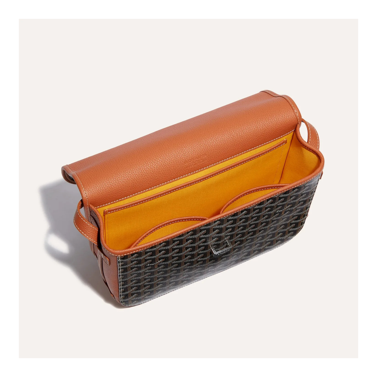 Goyard Belvedere PM Black Tan Crossbody Bag