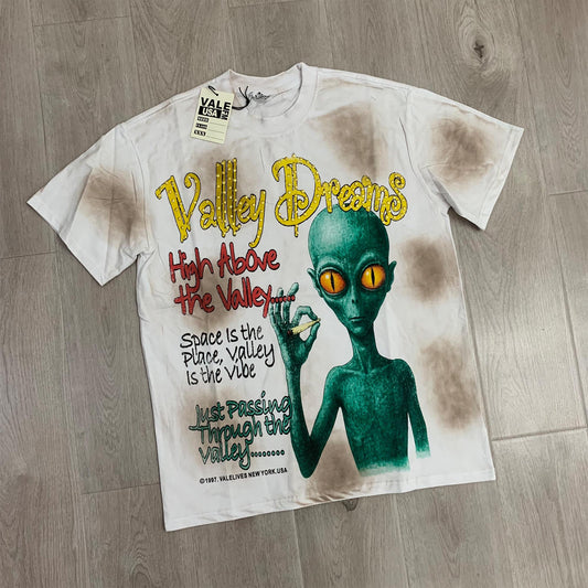 Valeforever Vale T Shirts Fashion Hotfix rhinestones Wash Short Sleeves