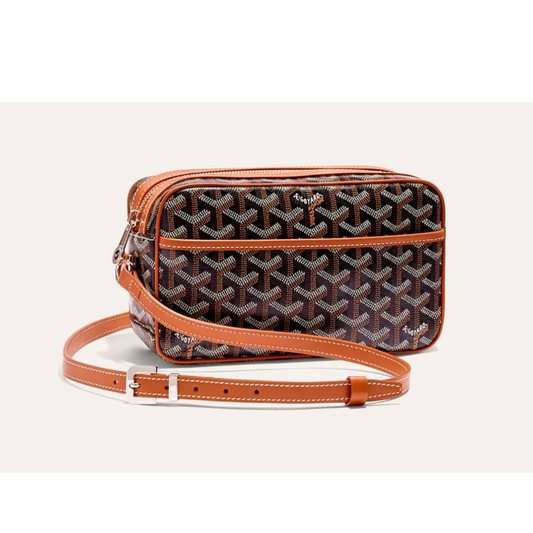 Goyard Cap-Vert PM Black Tan Crossbody Bag
