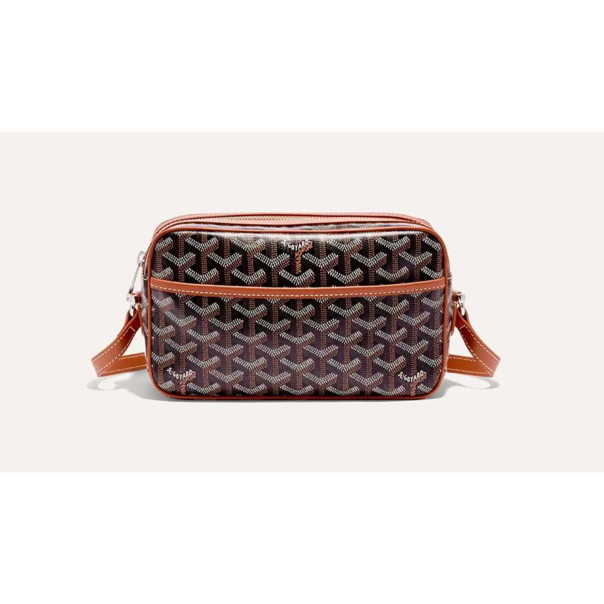 Goyard Cap-Vert PM Black Tan Crossbody Bag